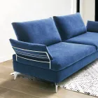 Living Room Sofa with 2 Backrests and 2 Movable Armrests - Precious Viadurini