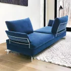 Living Room Sofa with 2 Backrests and 2 Movable Armrests - Precious Viadurini