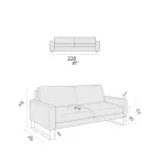 Living Room Sofa with Sled Feet in Chromed Metal - Exclusive Viadurini