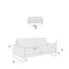 Living Room Sofa with Sled Feet in Chromed Metal - Exclusive Viadurini