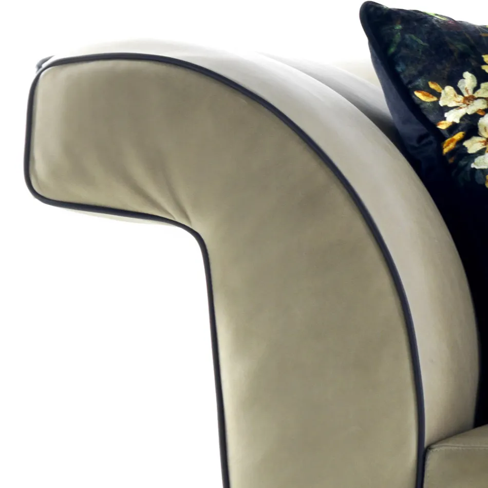 Design 3 seater upholstered sofa Grilli Shell handmade in Italy Viadurini