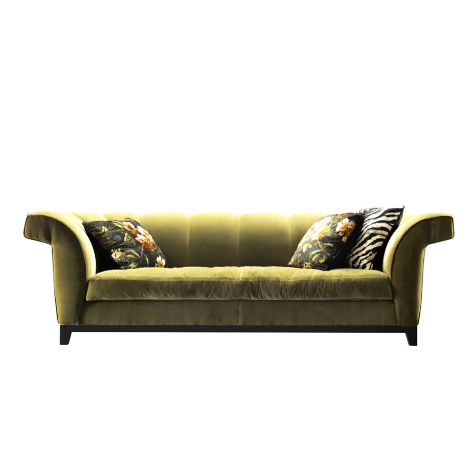 Design 3 seater upholstered sofa Grilli Shell handmade in Italy Viadurini