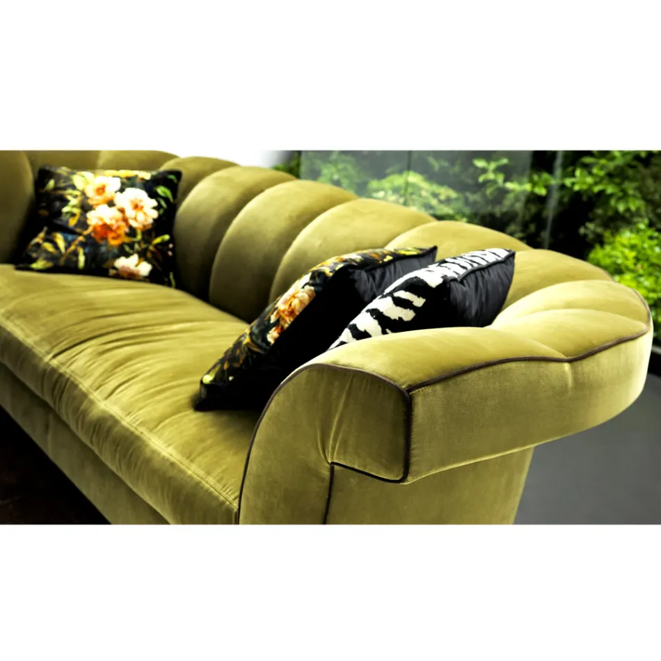 Design 3 seater upholstered sofa Grilli Shell handmade in Italy Viadurini