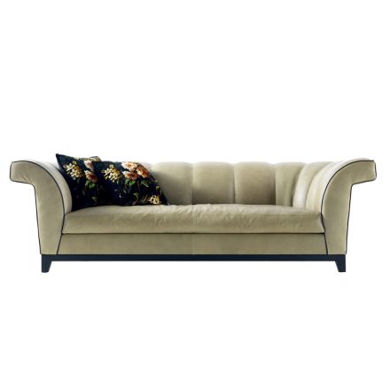 Design 3 seater upholstered sofa Grilli Shell handmade in Italy Viadurini