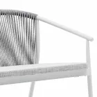 Two Seater Garden Stacking Sofa Aluminum and Fabric - Smart By Varaschin Viadurini