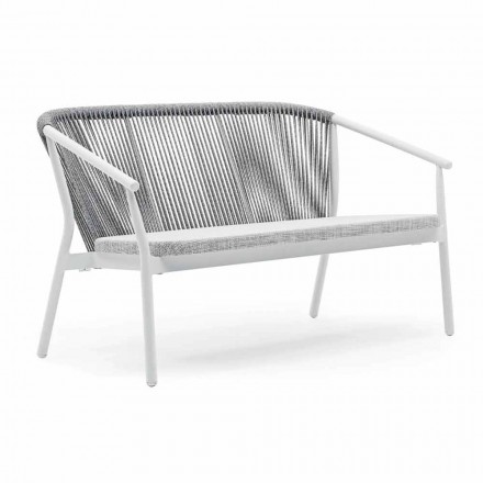 Two Seater Garden Stacking Sofa Aluminum and Fabric - Smart By Varaschin Viadurini