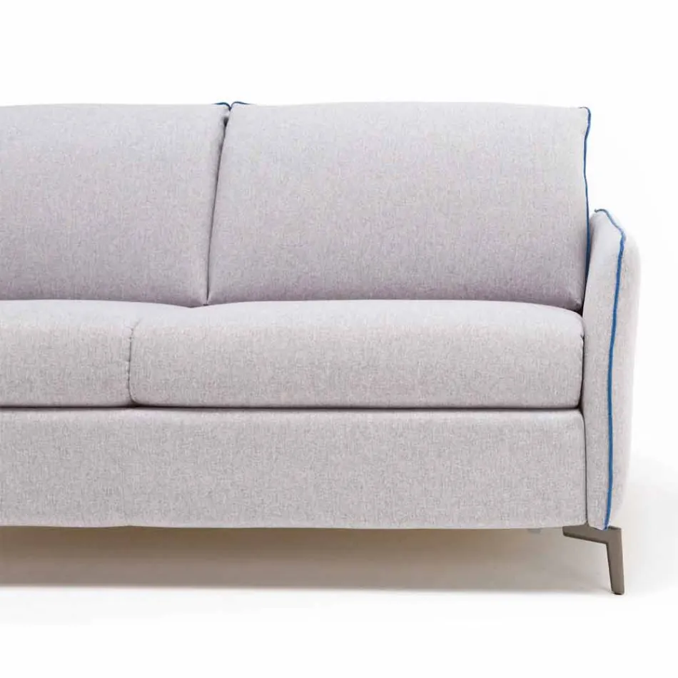Modern design two-seater sofa L.145 cm eco-leather / Erica fabric Viadurini