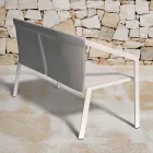 2 seater Outdoor Sofa with Aluminum Structure Made in Italy - Zaika Viadurini
