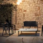 2 seater Outdoor Sofa with Aluminum Structure Made in Italy - Zaika Viadurini