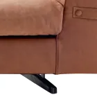 3 seater upholstered fabric sofa Grilli Joe 100 % made in Italy Viadurini