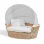Sofa island relaxing garden with Hector made weaving by hand, modern design Viadurini