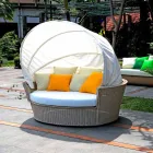 Sofa island relaxing garden with Hector made weaving by hand, modern design Viadurini