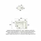 Design Corner Sofa Bed in Beige Fabric Made in Italy - Ortensia Viadurini