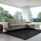 Sofa Bed with Peninsula in Metal and Polyurethane Made in Italy - Folle Viadurini