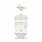 Modern Sofa Bed Upholstered in Made in Italy Bicolor Fabric - Begonia Viadurini