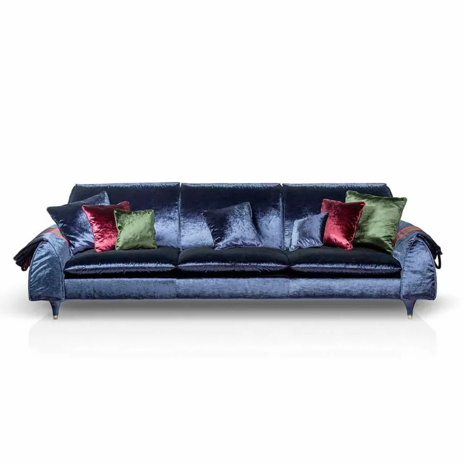 Linear fabric sofa with armrests Axel Viadurini
