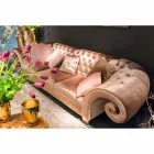 Linen sofa in capitonné classic style fabric Baloo Viadurini