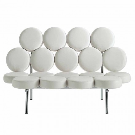 Modern Leather Sofa with Luxury Made in Italy Steel Structure - Arthur Viadurini