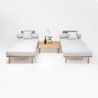 Modular Garden Sofa with 2 Rope Backrests - Bellatrix Viadurini