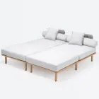Modular Garden Sofa with 2 Rope Backrests - Bellatrix Viadurini
