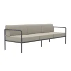Outdoor Sofa in Steel Various Sizes and Cushions Made in Italy - Arwen Viadurini