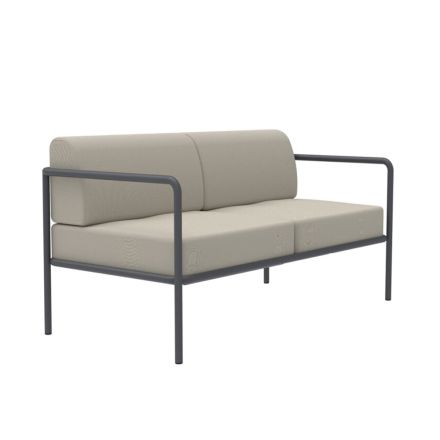 Outdoor Sofa in Steel Various Sizes and Cushions Made in Italy - Arwen Viadurini