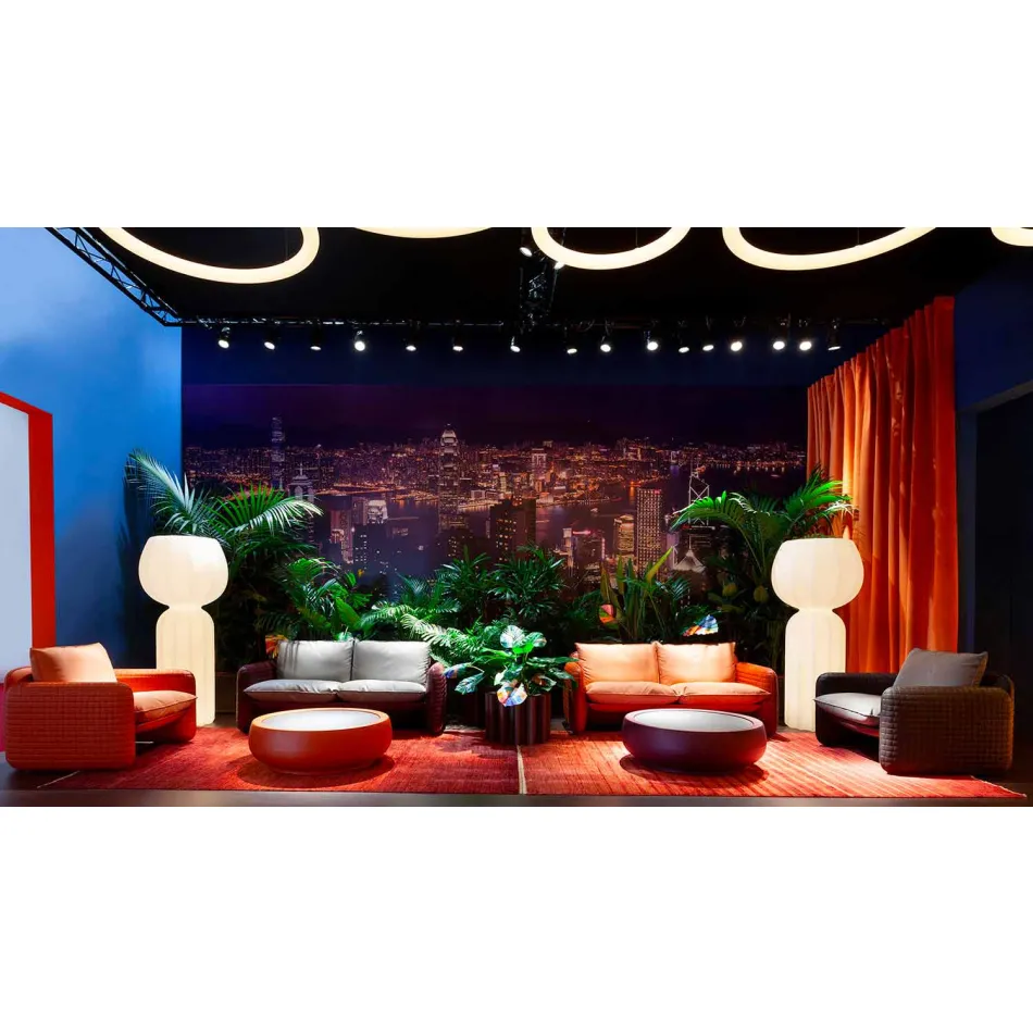 2 seater outdoor sofa in fabric or leather - Mara by Slide Viadurini