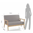 Sofa Made of Solid Pine Wood - Xenon Viadurini