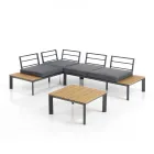 Sofa Convertible into Chaise Longue with Adjustable Backrest and Coffee Table - Finir Viadurini