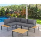 Sofa Convertible into Chaise Longue with Adjustable Backrest and Coffee Table - Finir Viadurini