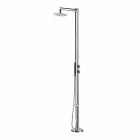 Outdoor Shower in Chromed Stainless Steel with Hand Shower Made in Italy - Modeo Viadurini