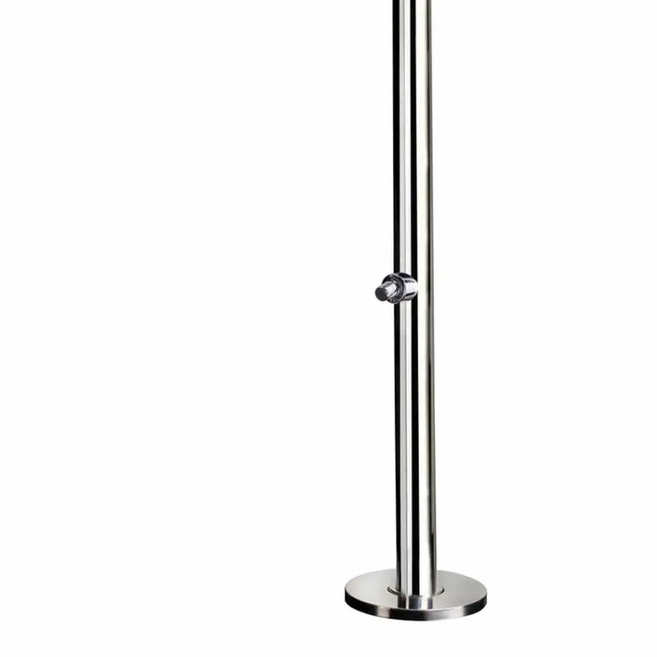 Garden shower in chromed stainless steel with foot washer Made in Italy - Modeo Viadurini