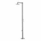 Outdoor Steel Shower with Foot Wash and Timer Made in Italy - Modeo Viadurini
