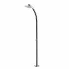 Outdoor Shower in Steel with Mixer and Round Showerhead Made in Itay - Yuki Viadurini