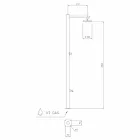 Stainless Steel Outdoor Shower with Timed Faucet Made in Italy - Modeo Viadurini