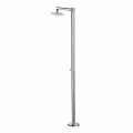 Stainless Steel Outdoor Shower with Timed Faucet Made in Italy - Modeo
