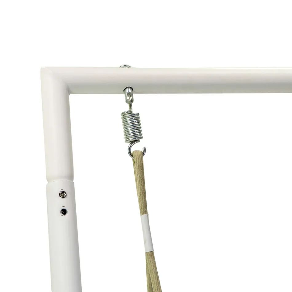 Aluminum Garden Swing and Seat with Water Repellent Cushions - Beach Viadurini