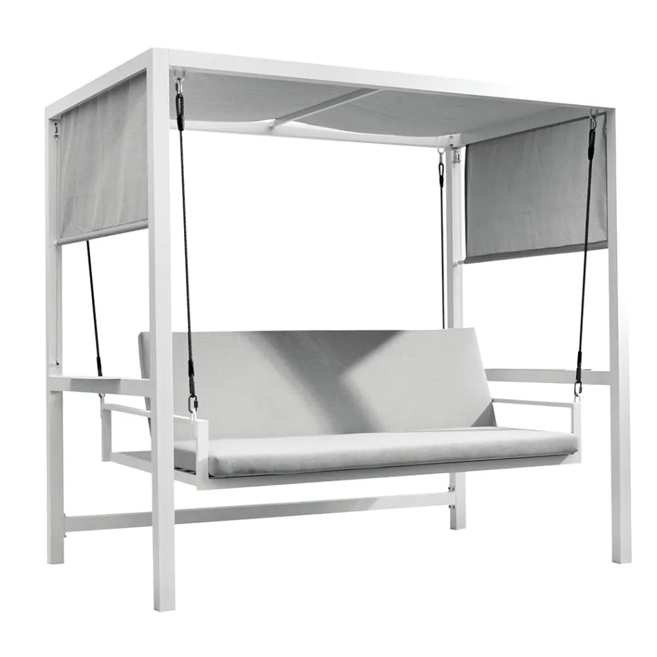 Suspended Garden Swing Made of Painted Aluminum - Broccard Viadurini