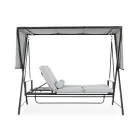 Swing Convertible into a Bed for the Garden in Steel and Fabric - Recall  Viadurini