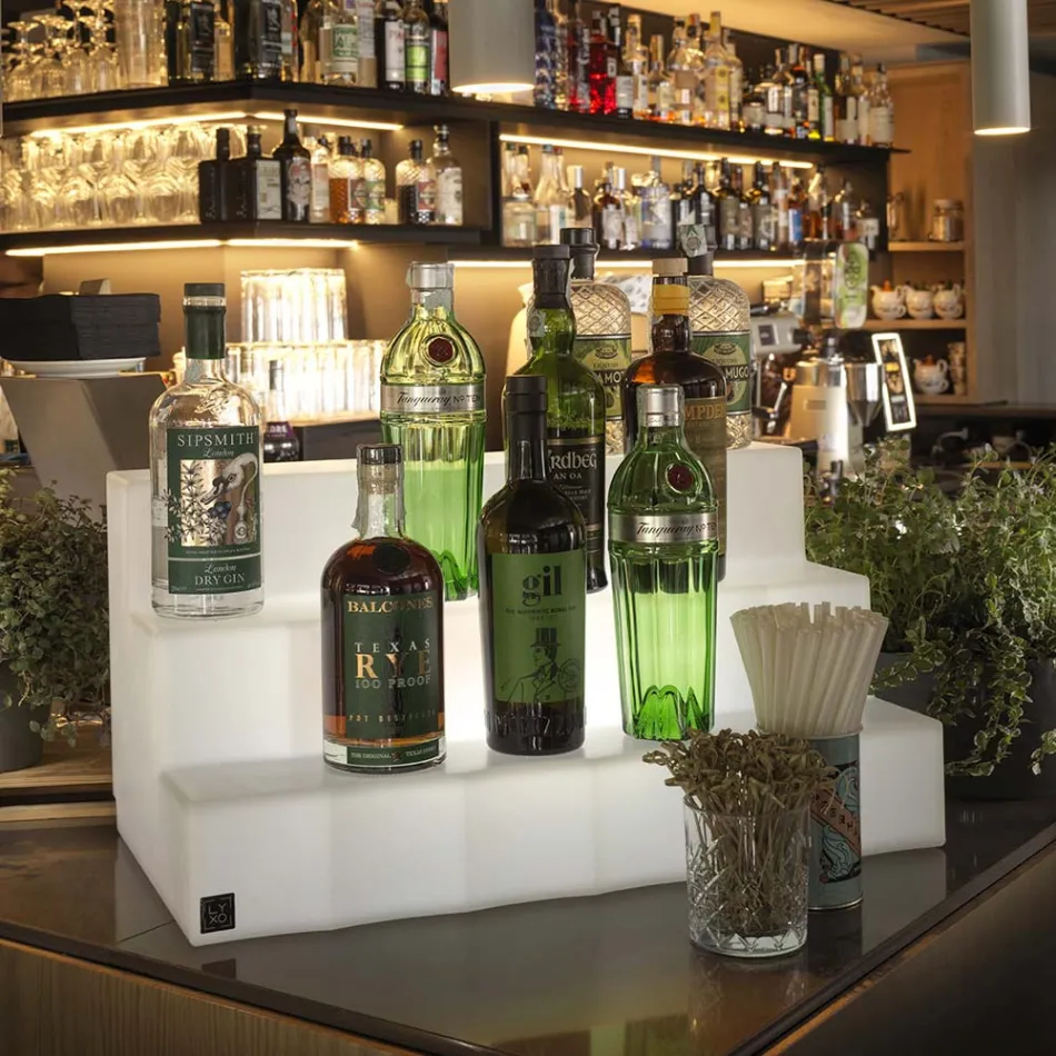 Bottle Exhibitor with Three Steps Made in Italy - Capo Viadurini