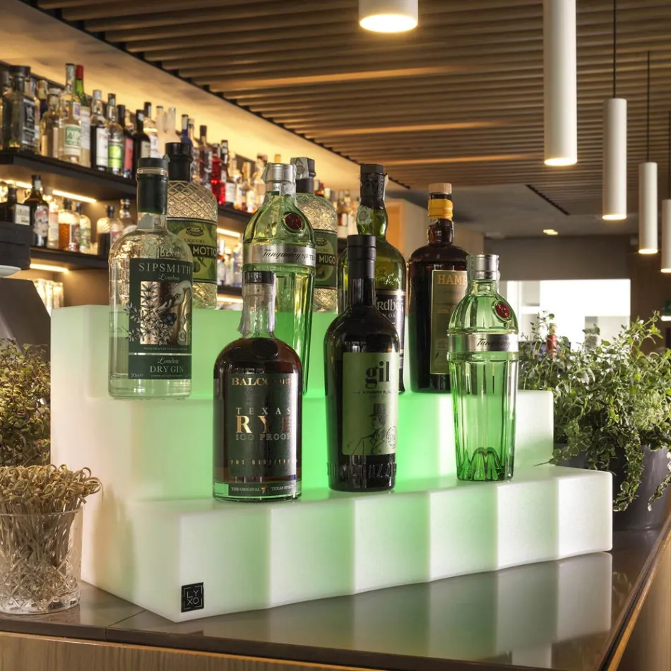 Bottle Exhibitor with Three Steps Made in Italy - Capo Viadurini