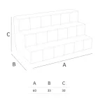 Bottle Exhibitor with Three Steps Made in Italy - Capo Viadurini