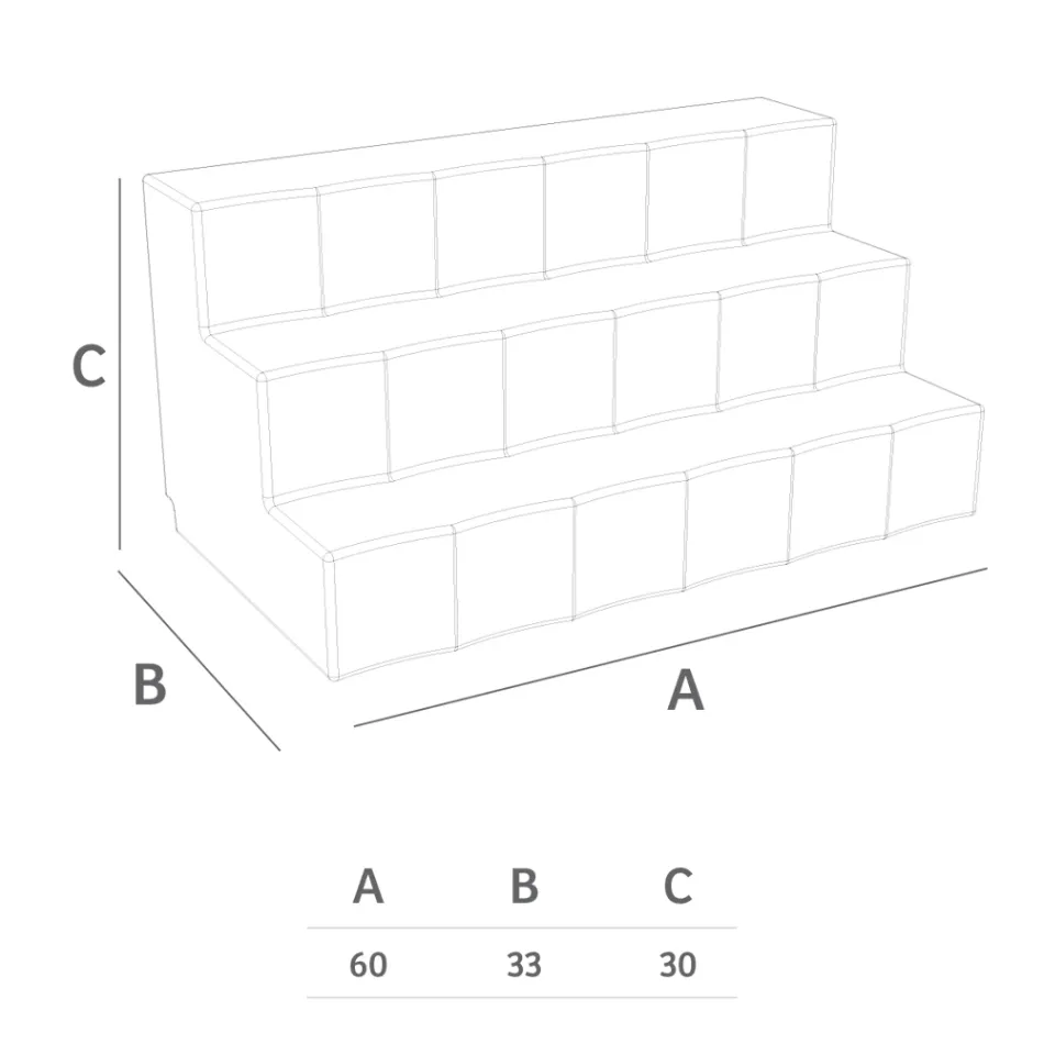 Bottle Exhibitor with Three Steps Made in Italy - Capo Viadurini