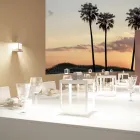 Decorative Outdoor Led Spotlight in White Aluminum or Corten - Bettina Viadurini