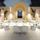 Decorative Outdoor Led Spotlight in White Aluminum or Corten - Bettina Viadurini