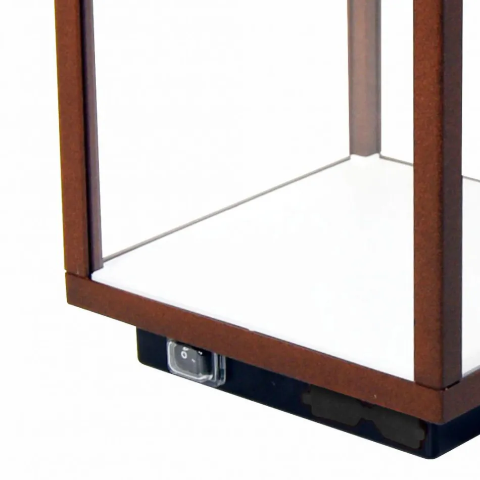 Decorative Outdoor Led Spotlight in White Aluminum or Corten - Bettina Viadurini