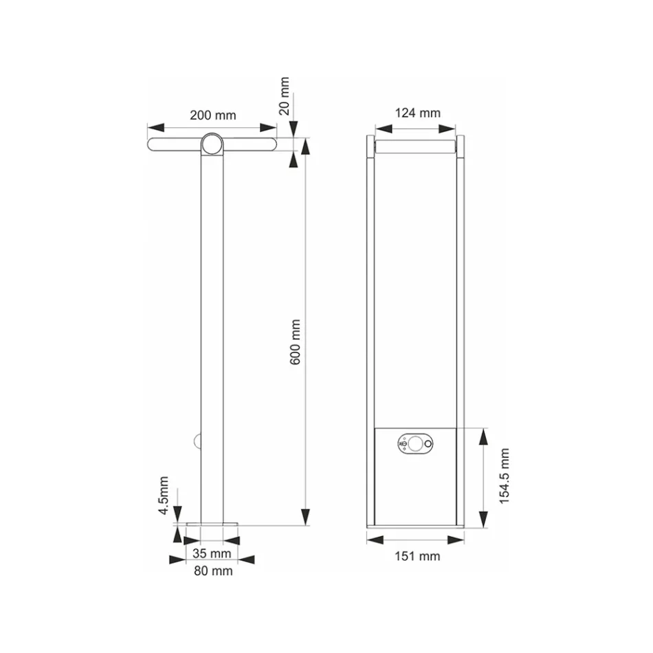 Outdoor Solar Led Spotlight in White or Matt Black Aluminum - Agorio Viadurini