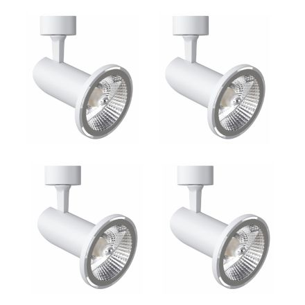 Adjustable Ceiling Light in White Aluminum, 4 Pieces - Lazzaro Viadurini