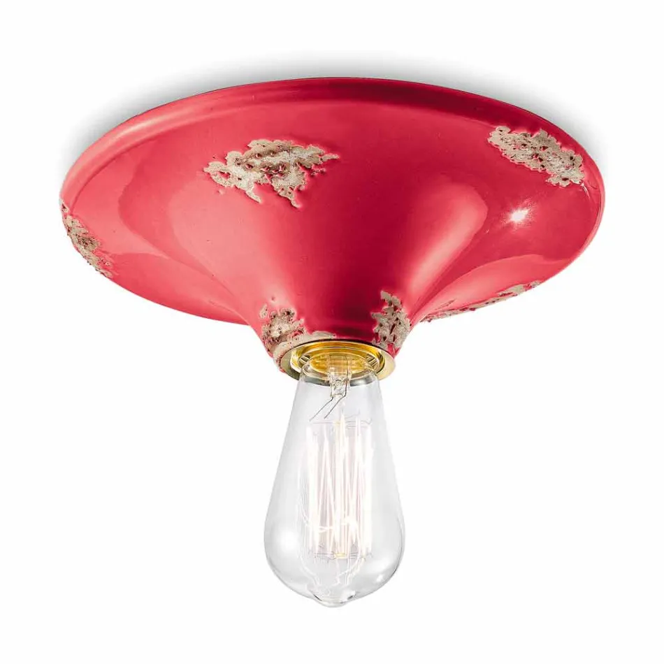 Spotlight from vintage crafted ceiling ceramic Erica Ferroluce Viadurini