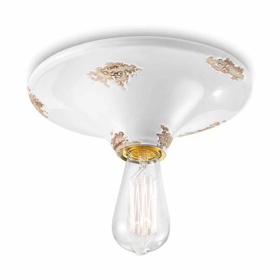 Spotlight from vintage crafted ceiling ceramic Erica Ferroluce Viadurini